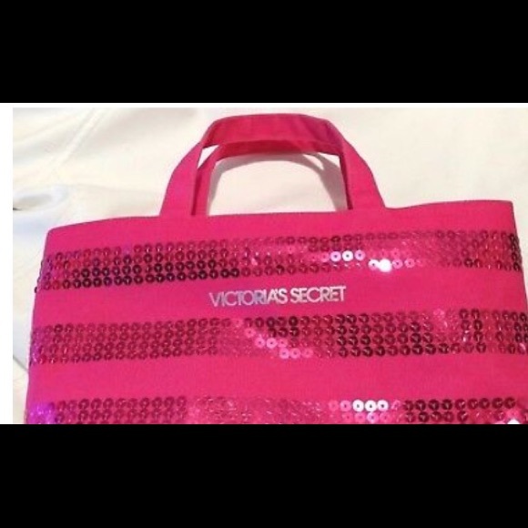 NWOT Victoria Secret pink small purse sequin - Picture 2 of 5